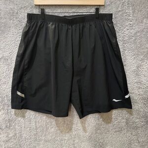 Saucony Men's Athletic Black Running Shorts